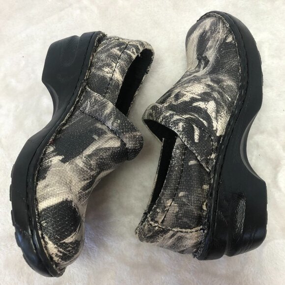 Børn B.O.C. Women's Slip On Comfort Black/Light Grey Fabric Clog Shoes Size 6 - Picture 9 of 14